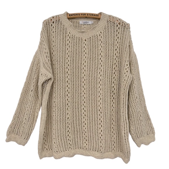 Italian Made Cotton Knit Slouchy Sweater - Picture 1 of 8